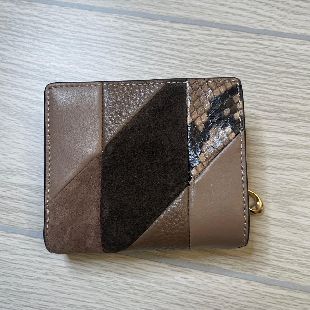 Coach Snap Wallet Leather Patchwork Snake Print B… - image 4